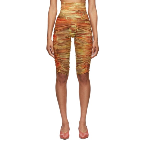 Charlotte Knowles Pulp Shorts in Hard Stripes Red - Picture 1 of 12